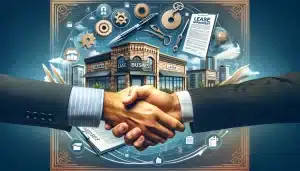 Handshake symbolizing lease transfer agreement in South Florida business sale