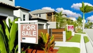 South Florida neighborhood illustrating high mortgage rates impact on real estate market in 2024