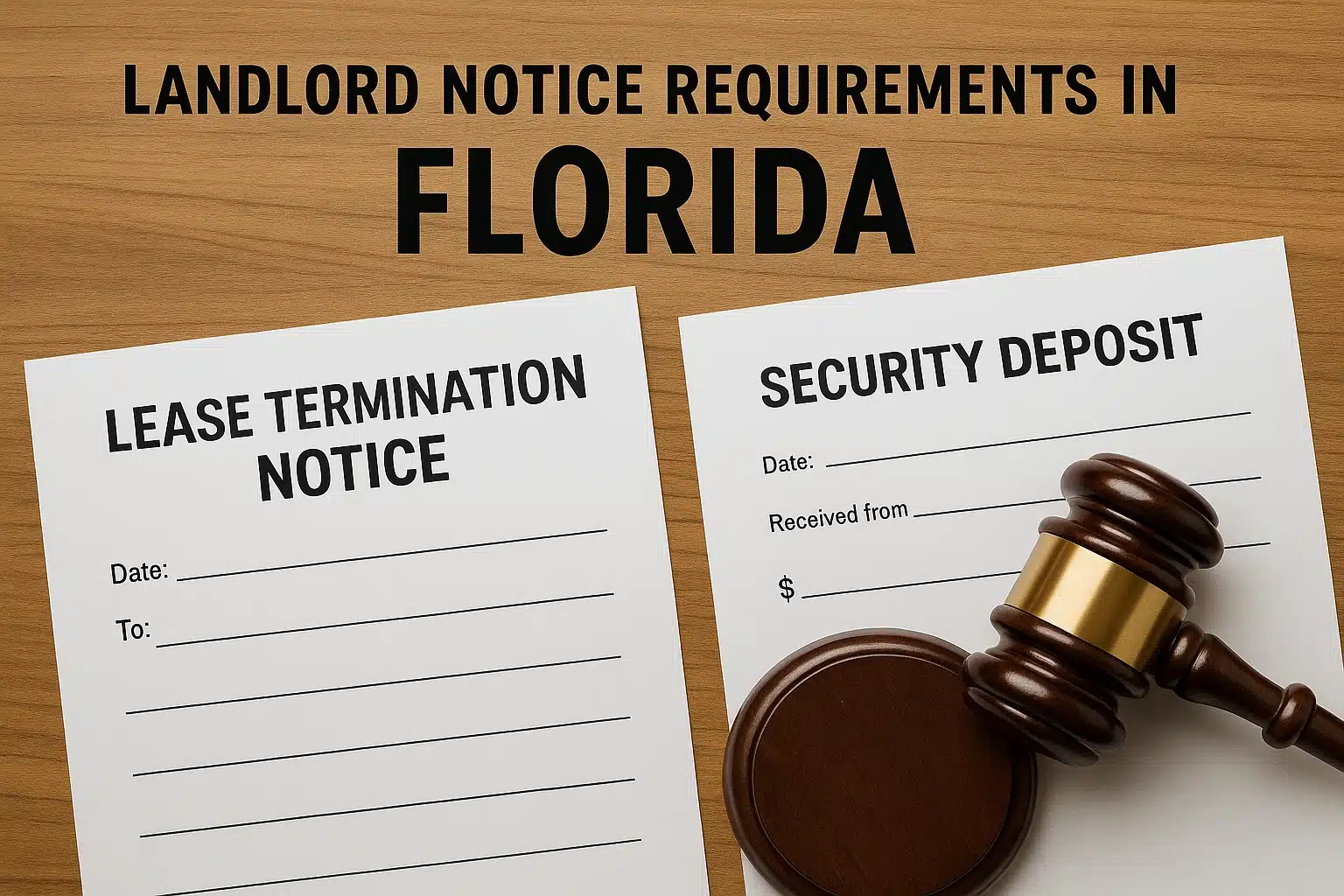 Landlord Notice Requirements for Residential Lease Termination and Security Deposit Claims in Florida