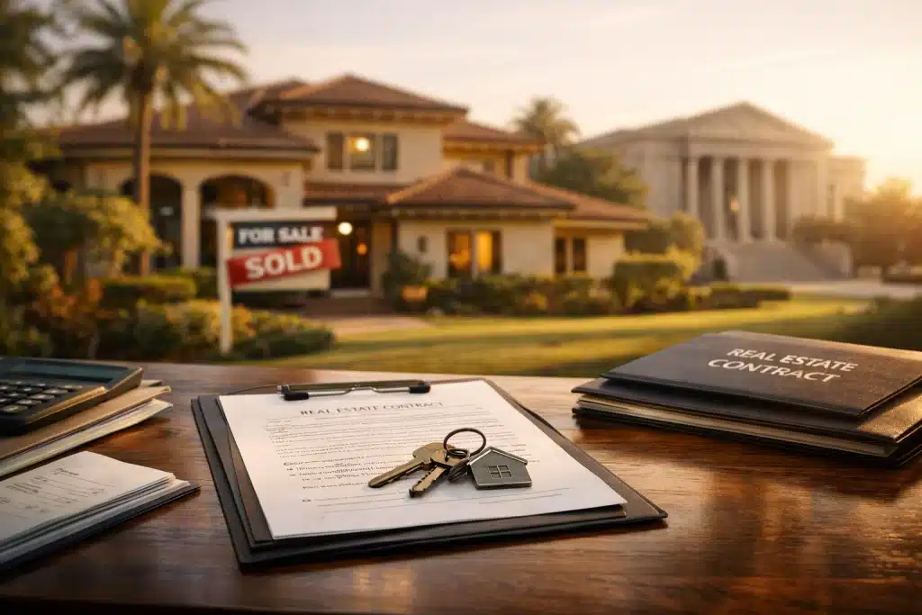 Florida residential real estate contract dispute closing table Palm Beach County