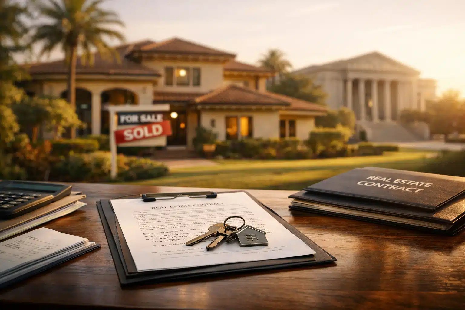 Florida residential real estate contract dispute closing table Palm Beach County